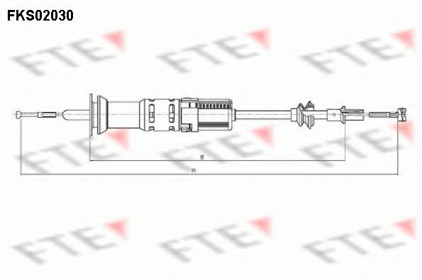 Трос, управление сцеплением FTE FKS02030