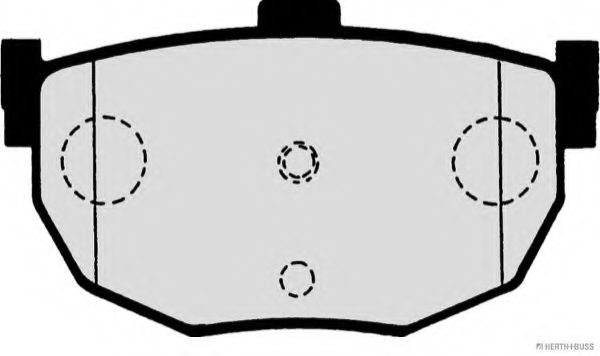 Комплект тормозных колодок, дисковый тормоз HERTH+BUSS JAKOPARTS 21122