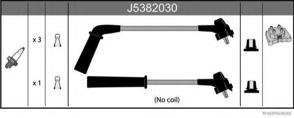 Комплект проводов зажигания HERTH+BUSS JAKOPARTS J5382030