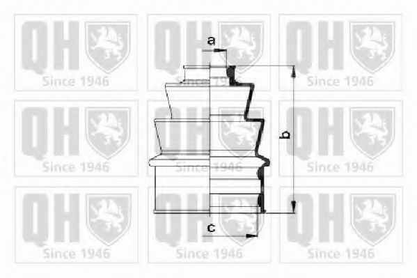 Комплект пылника, приводной вал QUINTON HAZELL QJB155