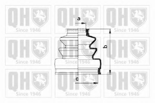 Комплект пылника, приводной вал QUINTON HAZELL QJB300