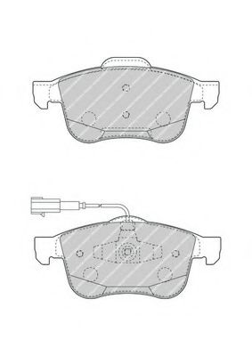 Комплект тормозных колодок, дисковый тормоз FERODO FDB4338