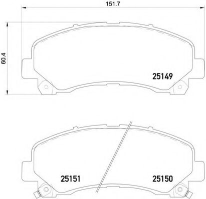 Комплект тормозных колодок, дисковый тормоз BREMBO P 34 007