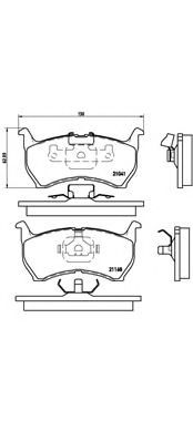 Комплект тормозных колодок, дисковый тормоз BREMBO P 49 004