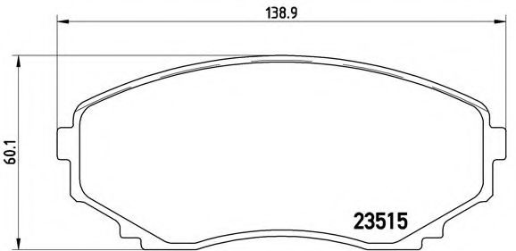 Комплект тормозных колодок, дисковый тормоз BREMBO P 49 028