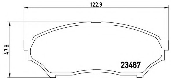 Комплект тормозных колодок, дисковый тормоз BREMBO P 54 028