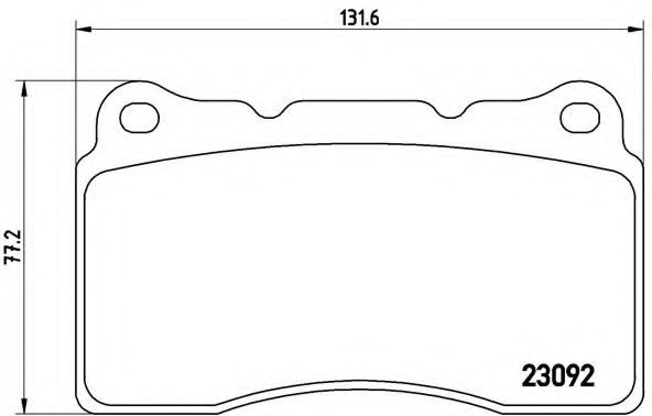 Комплект тормозных колодок, дисковый тормоз BREMBO P 54 040
