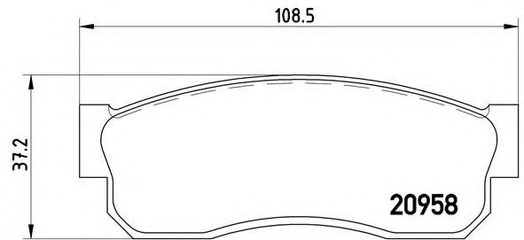 Комплект тормозных колодок, дисковый тормоз BREMBO P 56 011