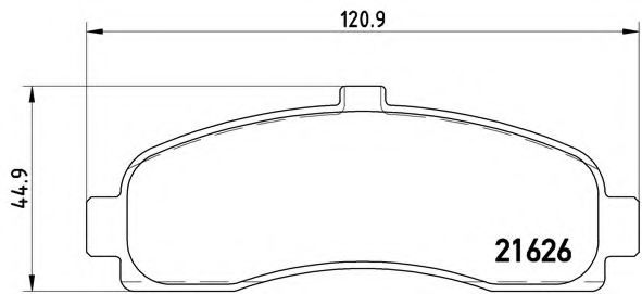 Комплект тормозных колодок, дисковый тормоз BREMBO P 56 031