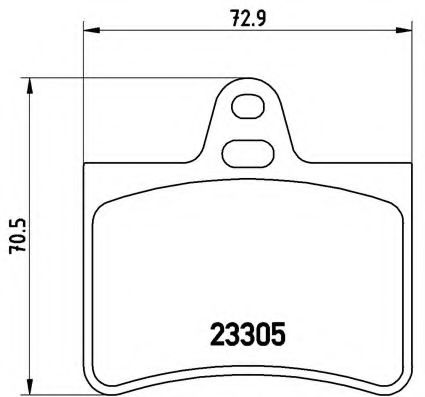 Комплект тормозных колодок, дисковый тормоз BREMBO P 61 073