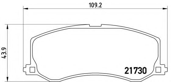 Комплект тормозных колодок, дисковый тормоз BREMBO P 79 004