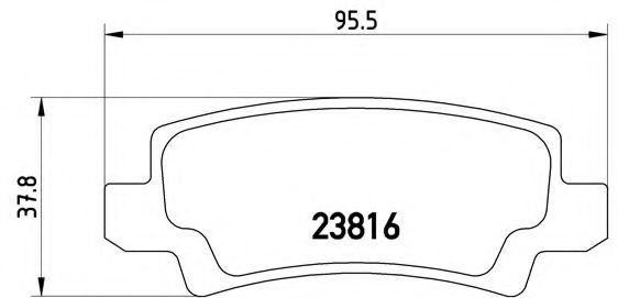 Комплект тормозных колодок, дисковый тормоз BREMBO P 83 065