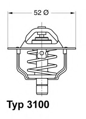 Термостат, охлаждающая жидкость WAHLER 3100.92D