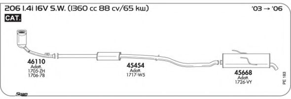 Система выпуска ОГ AKS DASIS SGPE183