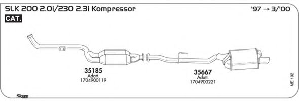 Система выпуска ОГ AKS DASIS SGME102