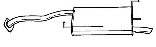Глушитель выхлопных газов конечный AKS DASIS SG38651