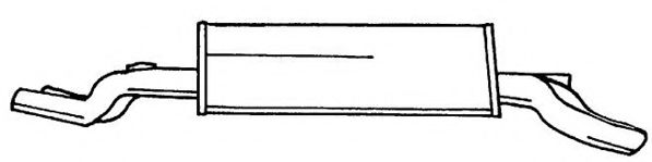Глушитель выхлопных газов конечный AKS DASIS SG35603