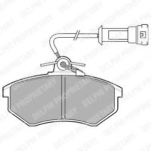 Комплект тормозных колодок, дисковый тормоз DELPHI LP431