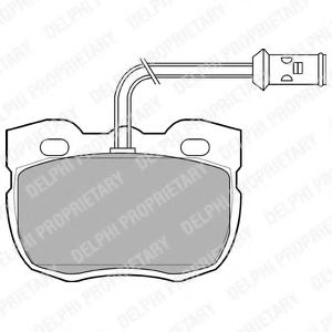 Комплект тормозных колодок, дисковый тормоз DELPHI LP730