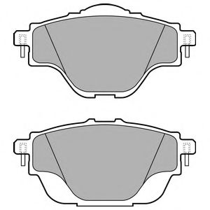 Комплект тормозных колодок, дисковый тормоз DELPHI LP2509