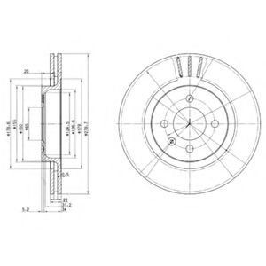 Тормозной диск DELPHI BG2712