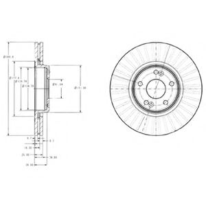 Тормозной диск DELPHI BG3688