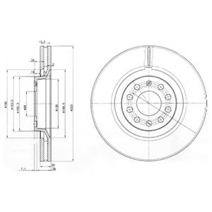 Тормозной диск DELPHI BG3714