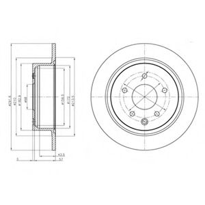 Тормозной диск DELPHI BG4108