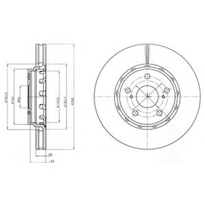 Тормозной диск DELPHI BG4276