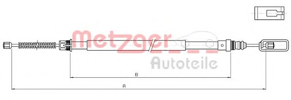 Трос, стояночная тормозная система METZGER 10.4719