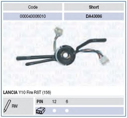 Выключатель на колонке рулевого управления MAGNETI MARELLI 43006