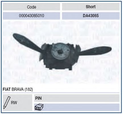 Выключатель на колонке рулевого управления MAGNETI MARELLI 43085