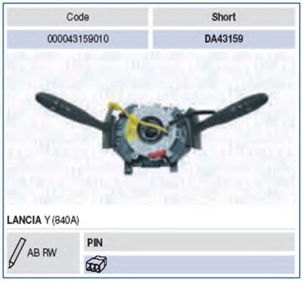 Выключатель на колонке рулевого управления MAGNETI MARELLI 43159