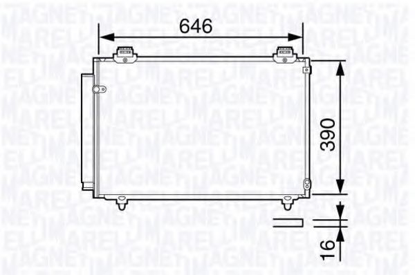 Конденсатор, кондиционер MAGNETI MARELLI 350203692000