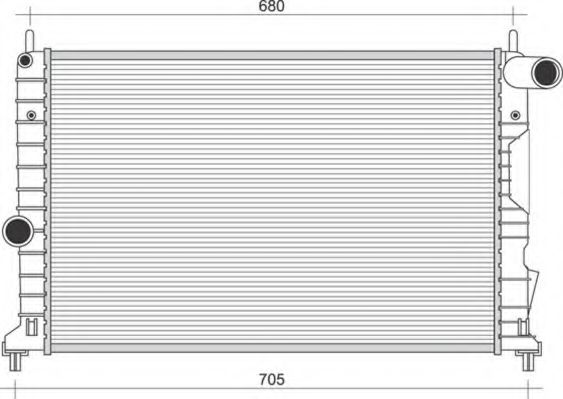Радиатор, охлаждение двигателя MAGNETI MARELLI 350213115009