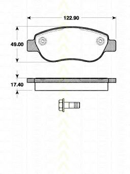 Комплект тормозных колодок, дисковый тормоз TRISCAN 8110 25022