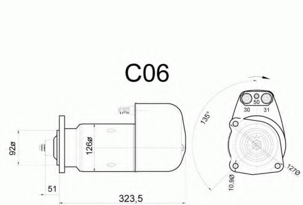 Стартер DELCO REMY 19024031
