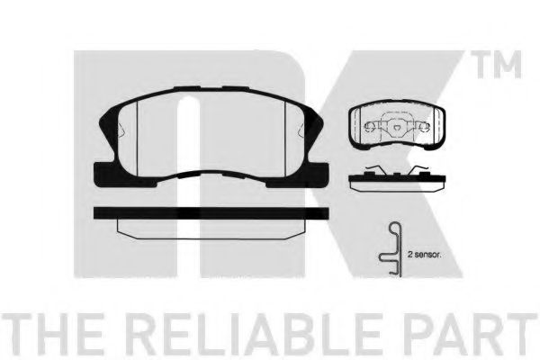 Комплект тормозных колодок, дисковый тормоз NK 225112