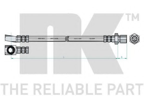 Тормозной шланг NK 853637