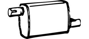 Глушитель выхлопных газов конечный PEDOL 015258