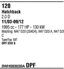 Система выпуска ОГ FONOS BWH58303BA