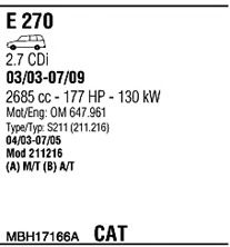 Система выпуска ОГ FONOS MBH17166A
