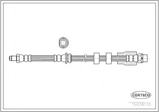 Тормозной шланг CORTECO 19036135