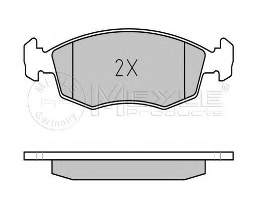 Комплект тормозных колодок, дисковый тормоз MEYLE 20908