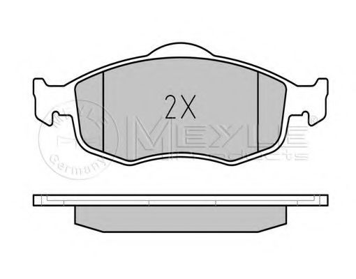 Комплект тормозных колодок, дисковый тормоз MEYLE 23071