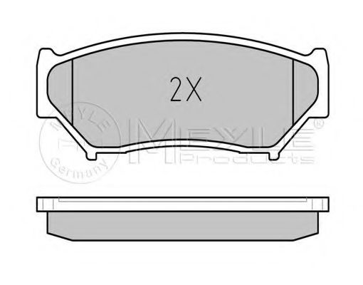 Комплект тормозных колодок, дисковый тормоз MEYLE 21907