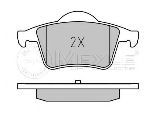 Комплект тормозных колодок, дисковый тормоз MEYLE 23076