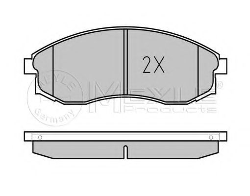 Комплект тормозных колодок, дисковый тормоз MEYLE 23317