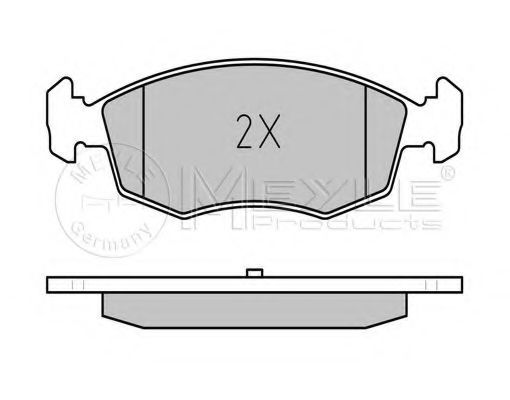 Комплект тормозных колодок, дисковый тормоз MEYLE 23842