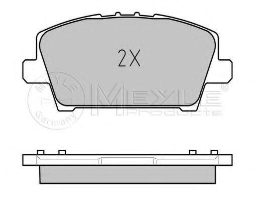 Комплект тормозных колодок, дисковый тормоз MEYLE 24406